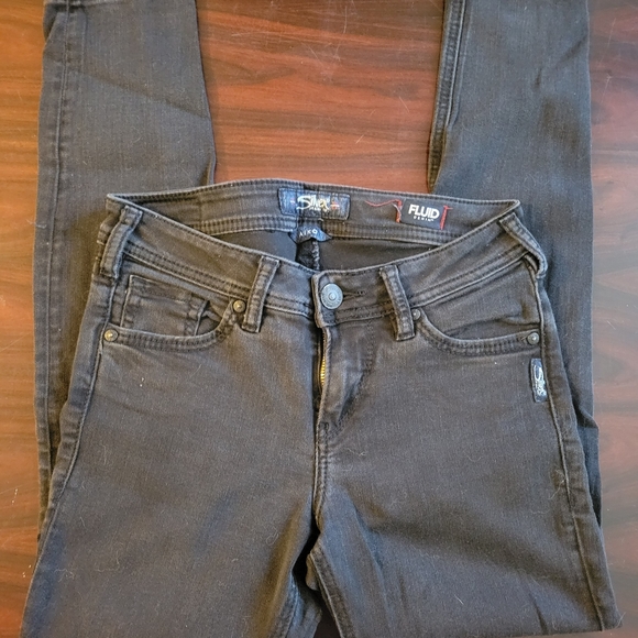 WOMAN'S SILVER BLACK DENIM - Picture 2 of 4